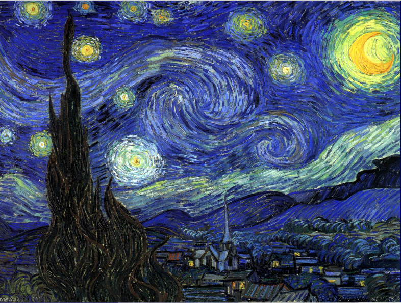 "Nuit étoilée" de Van Gogh (au-dessus de St-Rémy)